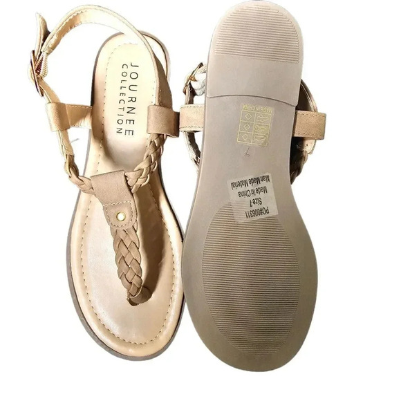 Journee Collection Genevive Women's Sandals Size 7‎ - Picture 3 of 8